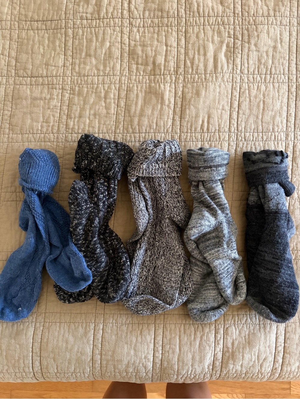Women’s Knit Crew Socks - Blue & Gray Pack